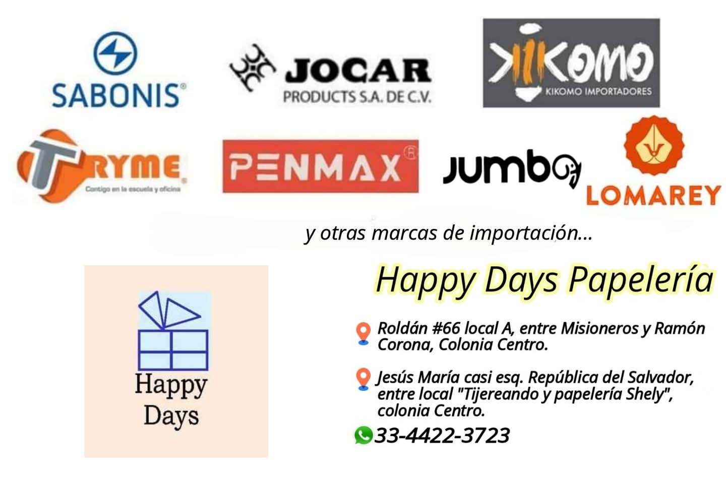Banner de Happy Days Papelería