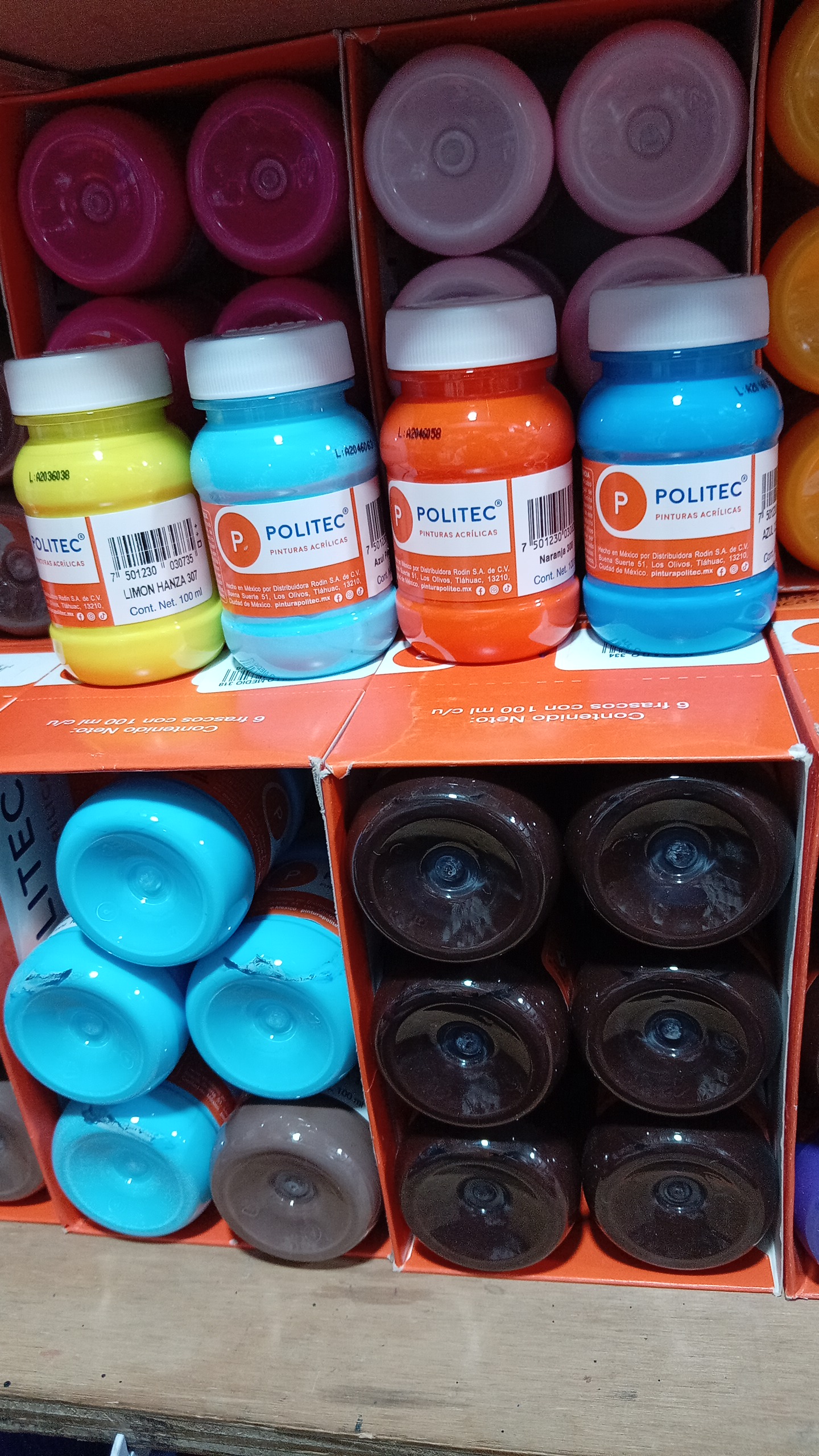 PINTURA ACRÍLICA DE 100 ML MARCA POLITEK